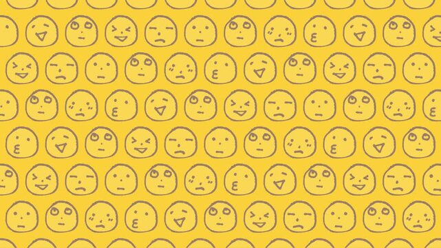 Emoji pattern background - orange
