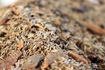 Garam masala close up organic spice blend macro