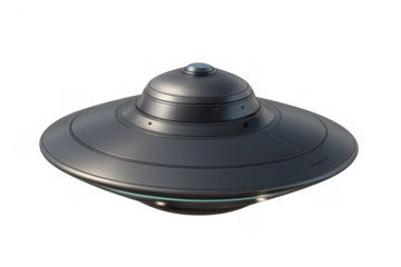 Unidentified flying object hovering, symbolizing mystery, advanced technology, science fiction, and extraterrestrial life