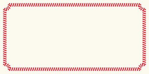 Marco rectangular con bordes de bast&oacute;n de caramelo redondeados