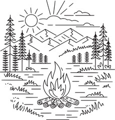 set of hand drawn sketch arrows mountain