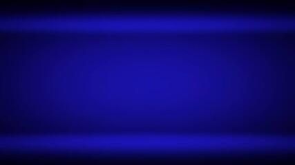 Abstract deep blue background with glowing horizontal light bars creating a modern, empty stage effect for digital media presentations or product displays