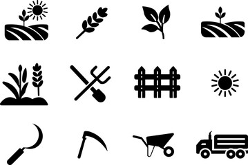 Agricultural icon set