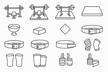 Linear fitness equipment and accessories collection for gym enthusiasts