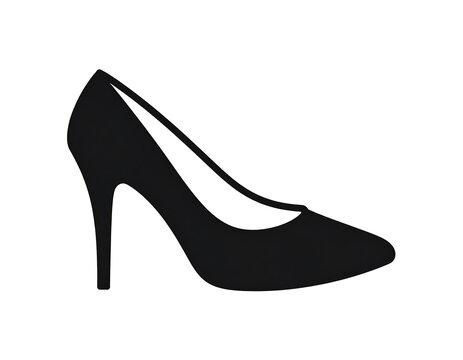 Silhouette of a high-heeled shoe