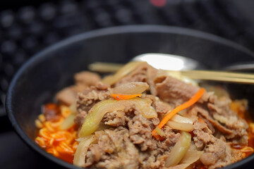 한국 소불고기 라면