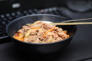 한국 소불고기 라면