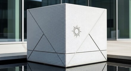 Modern Geometric Sculpture Display