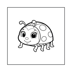 Bold and Easy Cozy Animal Coloring Page Vector
