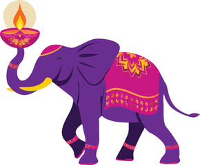 elephant with candle