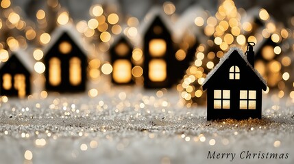 Generative AI, Elegant Holiday Background with Glowing Ornaments and Soft Lighting