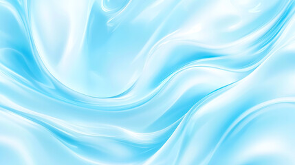 滑らかな水色のクリームのようなウェーブ模様のイラスト背景