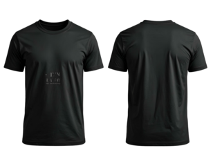 Black short-sleeve t-shirt with minimalist design