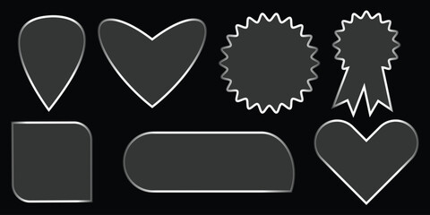 Light frame Liquid glass set.