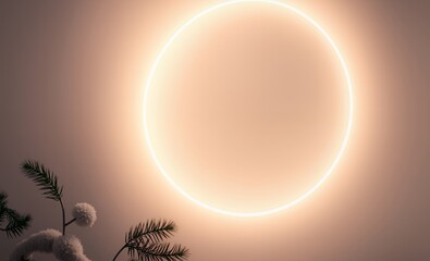 Christmas card with round frame on white background christmas background christmas holiday background winter decoration celebration