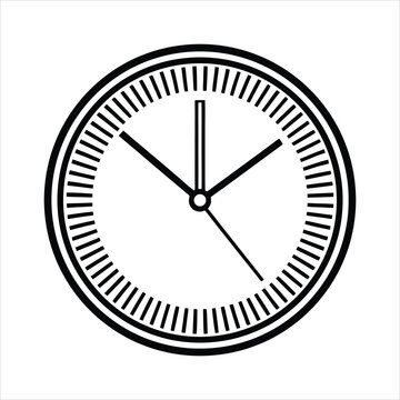 Minimalist modern clock with thin lines and no num