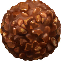 Sweet almond chocolate snack illustration