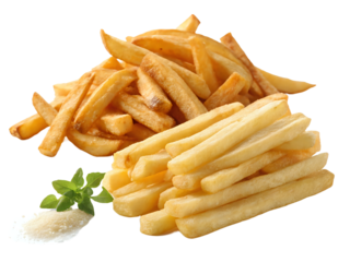 french fries ,isolated on transparent png