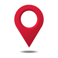 map marker,location pin,map pin 3d icon vector illustration, isolated on white background