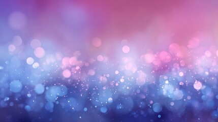 Soft blue and pink bokeh light background with glowing defocused particles creating a dreamy pastel atmosphere for elegant designs and festive visuals