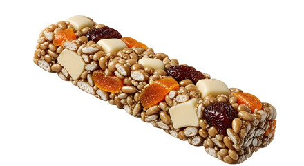 Healthy granola bar with nuts, dried fruits, and seeds, perfect for nutritious snacks and on-the-go energy