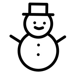 snowman on a white background