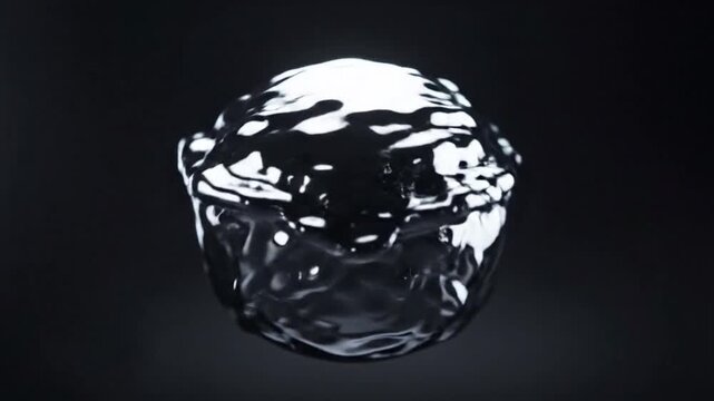 Two glossy chrome spheres suspended in a dark, abstract space creating a mesmerizing visual effect with dynamic reflections