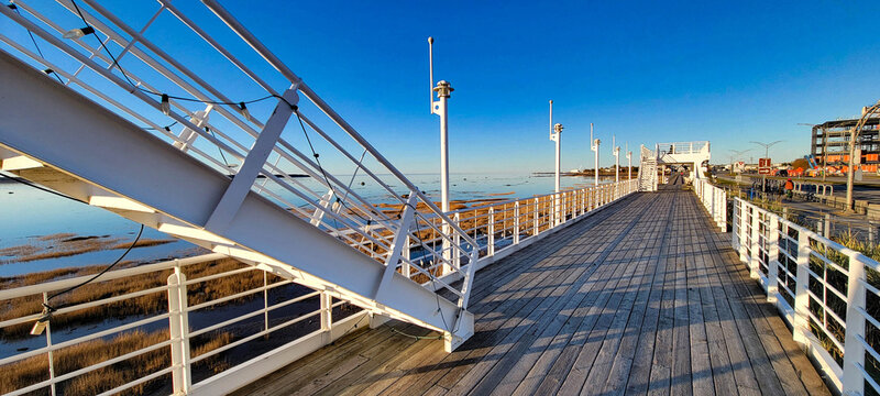 Seaside promenade along the St. Lawrence River in Rimouski, Quebec, Canada	
