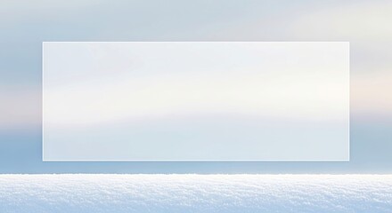 Soft blue winter landscape with snow and cloudy sky  