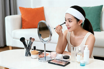 Daily Skincare and Makeup Routine at Home