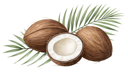 coconut on white