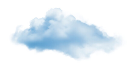 cloud formation against a in a bright blue sky on transparent background
