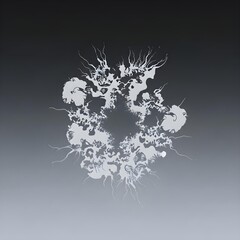 Enigmatic Inkblot Odyssey: A Mystical, Minimalist Journey Through Mental Disorder Symbolism and Abstract Psychological Mystique on a Muted Gradient Canvas