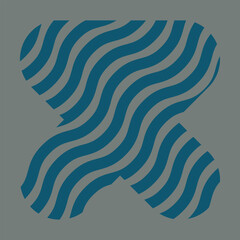 Wave art icon pack with matching colour background, 3000x3000px, Abstract Square Designs in Bold Color Variations, Minimalist Line Patterns for Creative Projects.