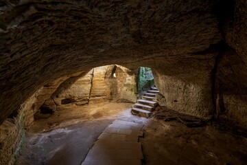 Sandstone tomb in Valdstejn Castle, Bohemian Paradise
