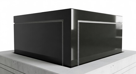 Modern Minimalist Black Server Box