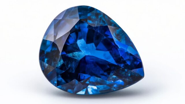 Brilliant blue beryl gem