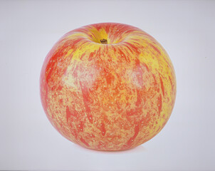 Apple Pome Fruit Isolated on White Background, Fresh Organic Produce Representing Health and Natural Sweetness Concept