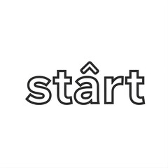 start text vector illustration