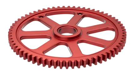 red gears isolated on white