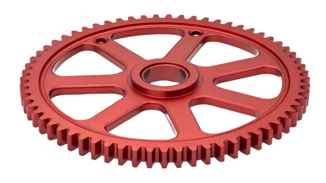 red gears isolated on white