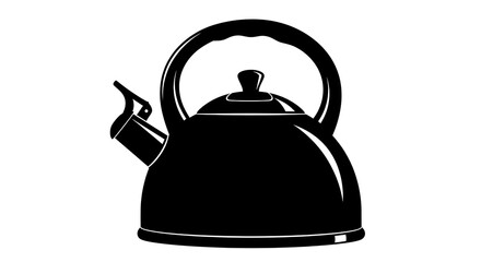 Black Kettle Silhouette - Simple, Elegant, and Functional Design.