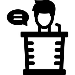 Child Custody Witness Icon — Family Court Testimony Glyph Symbol