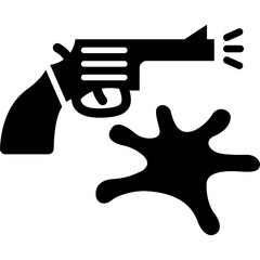 Assassination Symbol Icon — Glyph Style