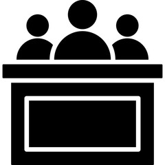 Civil Case Glyph Icon – Legal Dispute, Court Process & Law Symbol