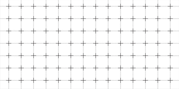 Abstract grid background with lines and dots. Black grid for motion graphic, VFX tracking markers and video effects. Vector