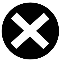 Black X Mark Icon