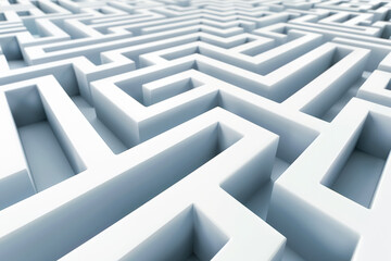 Complex White Maze With Intricate Pathways Offers a Challenging Puzzle for Explorers and Thinkers Alike
