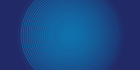 Dark blue abstract vector background with bright and elegant glowing circle lines stacked together, 3D cover of business presentation banner or night party. modern