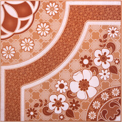 Geometric rose floor tiles